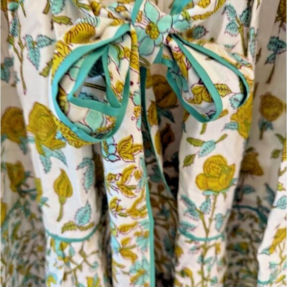 Brand new tuckernuck Sue Sartor yellow, green & white contrast print Dress - Picture 11 of 16